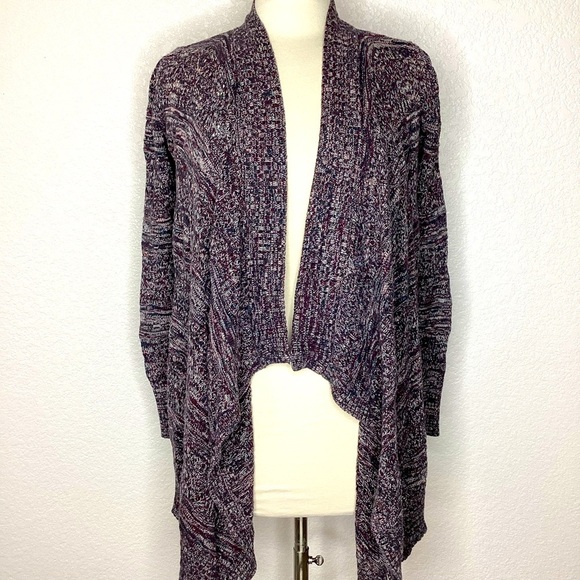 American Eagle Outfitters Sweaters - AMERICAN EAGLE OUTFITTERS SIZE XS MULTICOLOR CARDIGAN SWEATER WATERFALL OPEN TOP